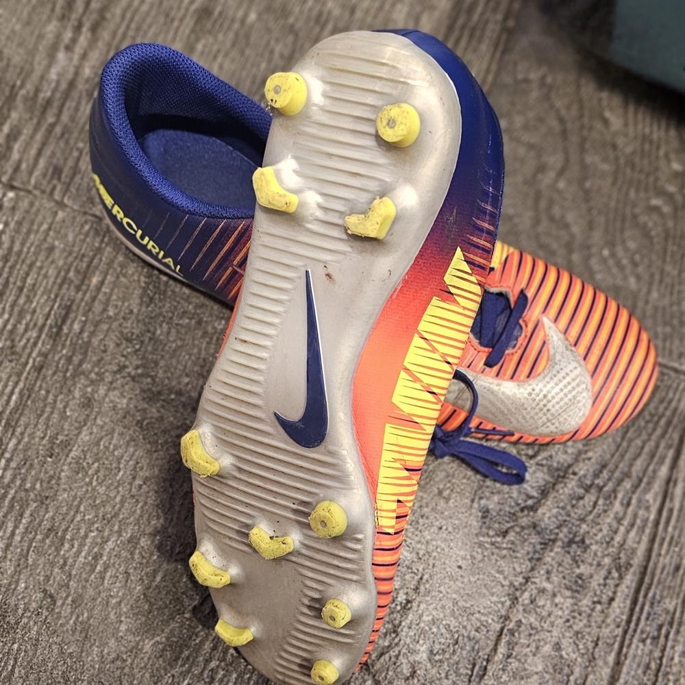 Nike Kids Sneakers - Blue, Orange, and Yellow